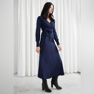 & Other Stories Satin Slip Skirt Size 4